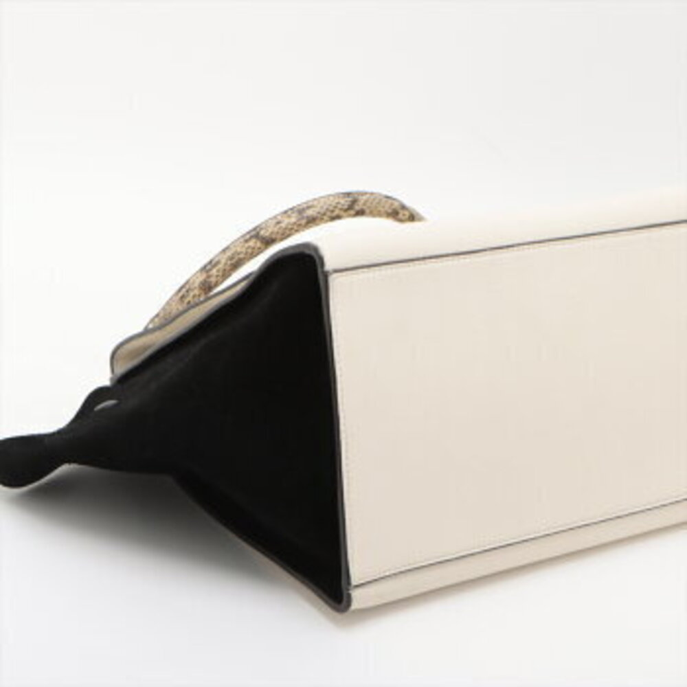 Celine Trapeze Python Leather Shoulder Bag Tote H… - image 4